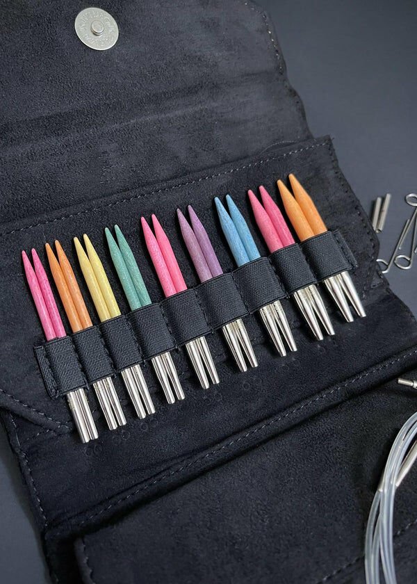 Lykke Colour Renkli 9 cm Kısa Şiş Seti Değiştirilebilir Misinalı Siyah Çantalı