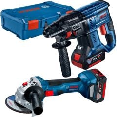 Bosch Gbh 180-LI + GWS 180 Lı Akülü Kırıcı Delici ve Taşlama Seti 2'li 18 Volt Box