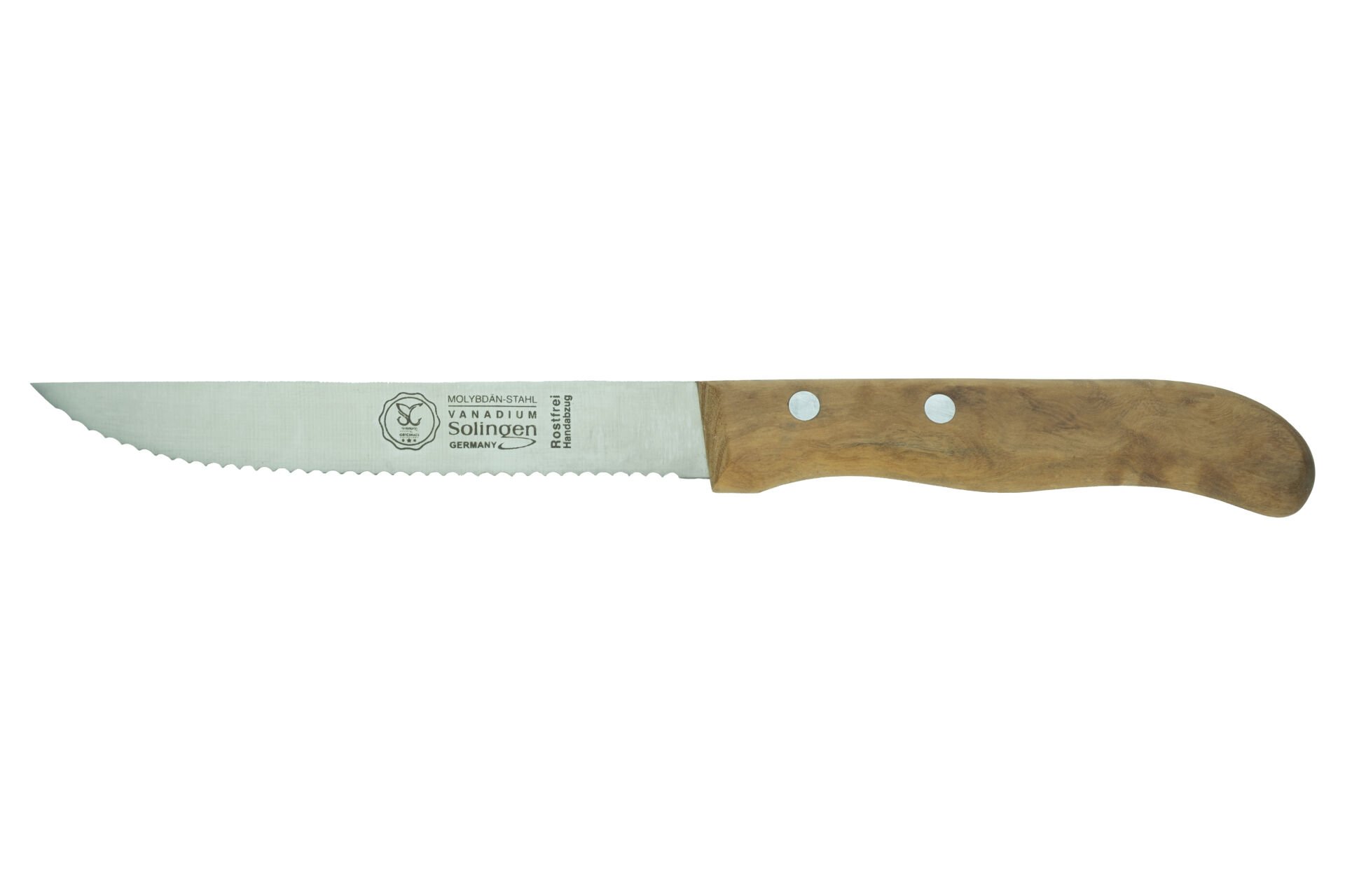 SANTOKU ZEYTİN AĞACI SAPLI TIRTIKLI STEAK BIÇAK