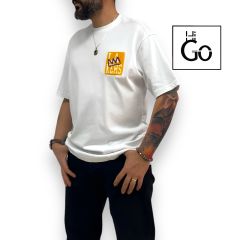Lakers Logolu Oversize Erkek T-Shirt Beyaz