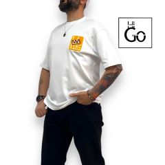 Lakers Logolu Oversize Erkek T-Shirt Beyaz