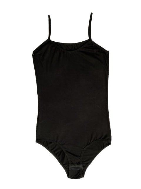 Manken Kadın İp Askılı Çıtçıtlı Body SİYAH - XXL
