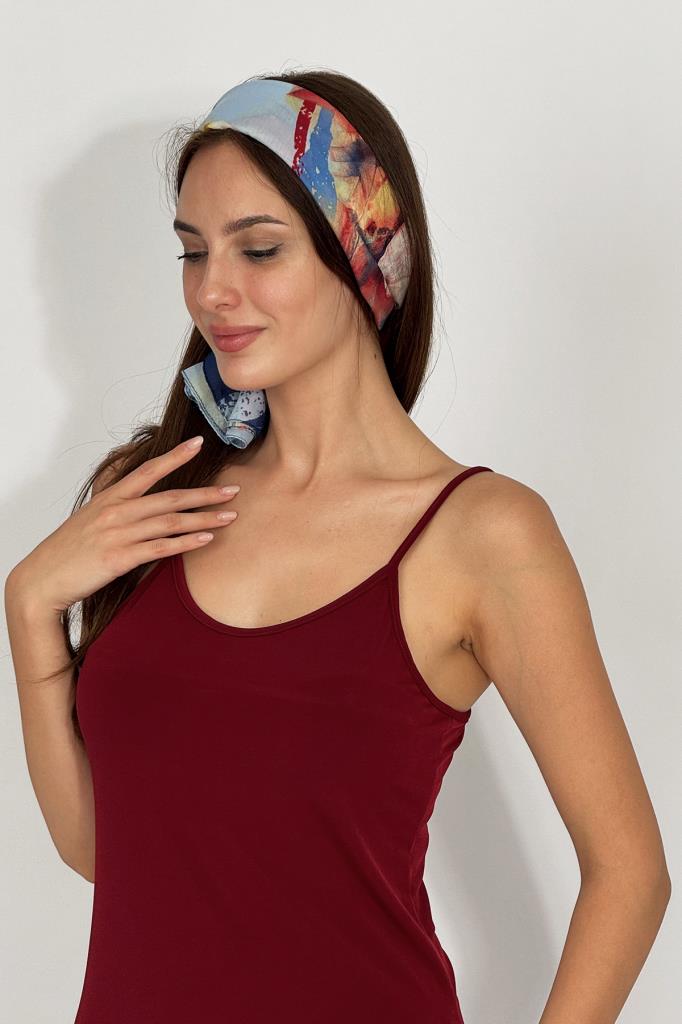 Kadın Maxi Sandy Kumaş İp Askılı Düz Renk Fitted/Vücuda Oturan Dar Esnek Rahat Saran Uzun Elbise BORDO - L