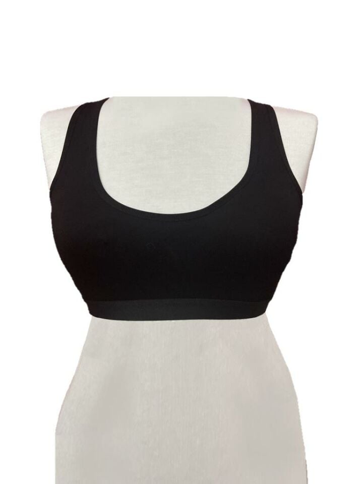 Betimoda 6400 Kız Çocuk Pedli Çapraz Sporcu Sütyen SİYAH - 11-12 Yaş