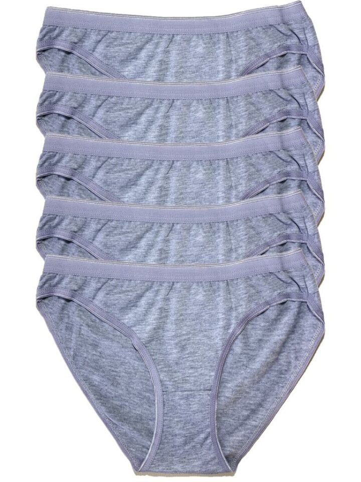 Kadın Penye Bikini Külot 5 Adet GRİ - Tek Ebat