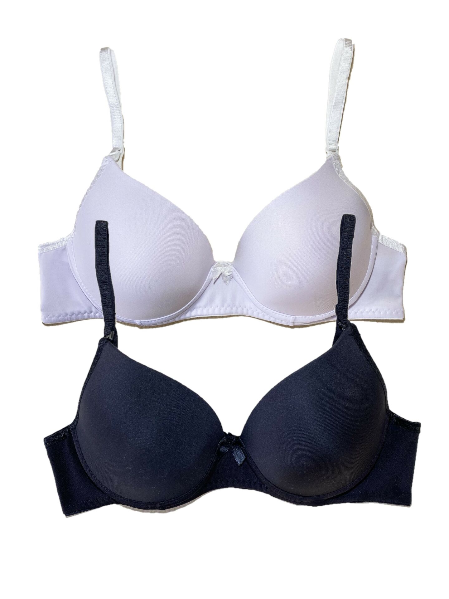 Kadın Balenli Destekli 2 Adet Sütyen Ekru Siyah - 80
