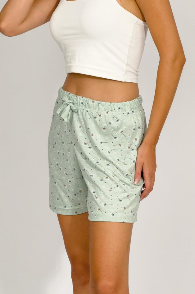 Kadın Dört Mevsim Poliviskon Kurdeleli Şort Çağla Yeşili - M