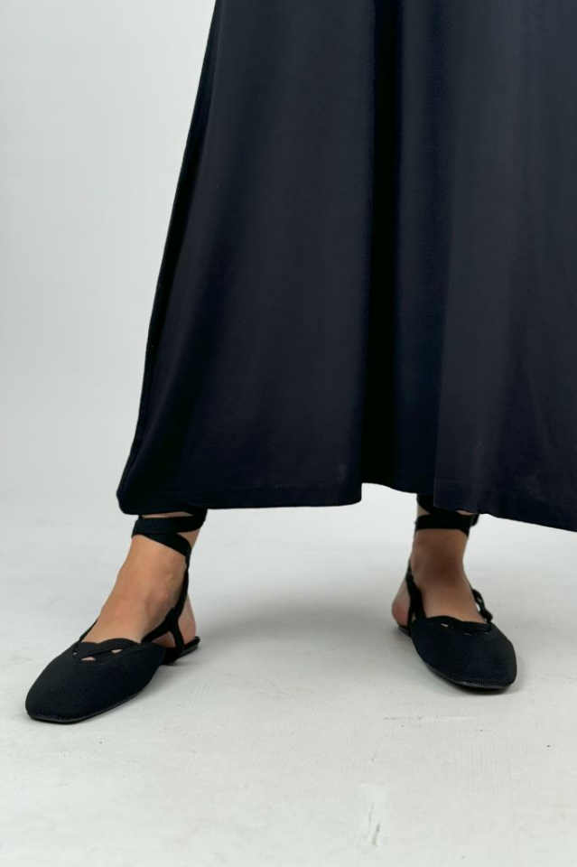 Kadın Yazlık Kısa Kollu Viskon Midi Boy Bisiklet Yaka Elbise SİYAH - L/XL