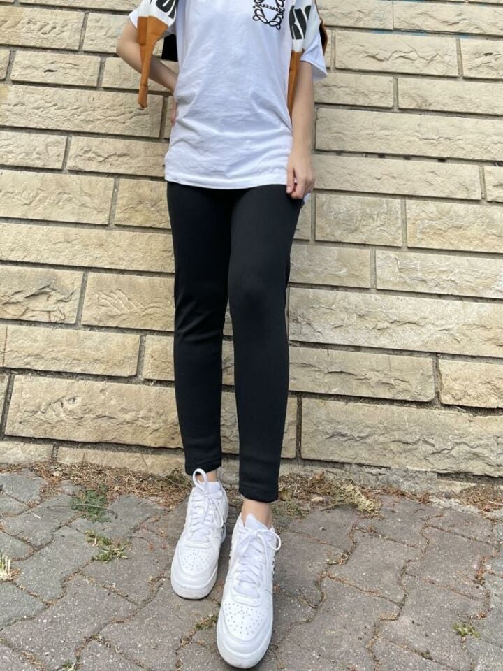 İç Giyim Kışlık İçlik Şardonlu Unisex Ağlı Termal Tayt SİYAH - STANDART