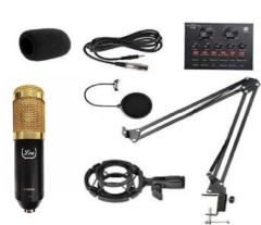 Lea L-1800A Condenser Mikrofon Seti ve V8 Ses Kartı