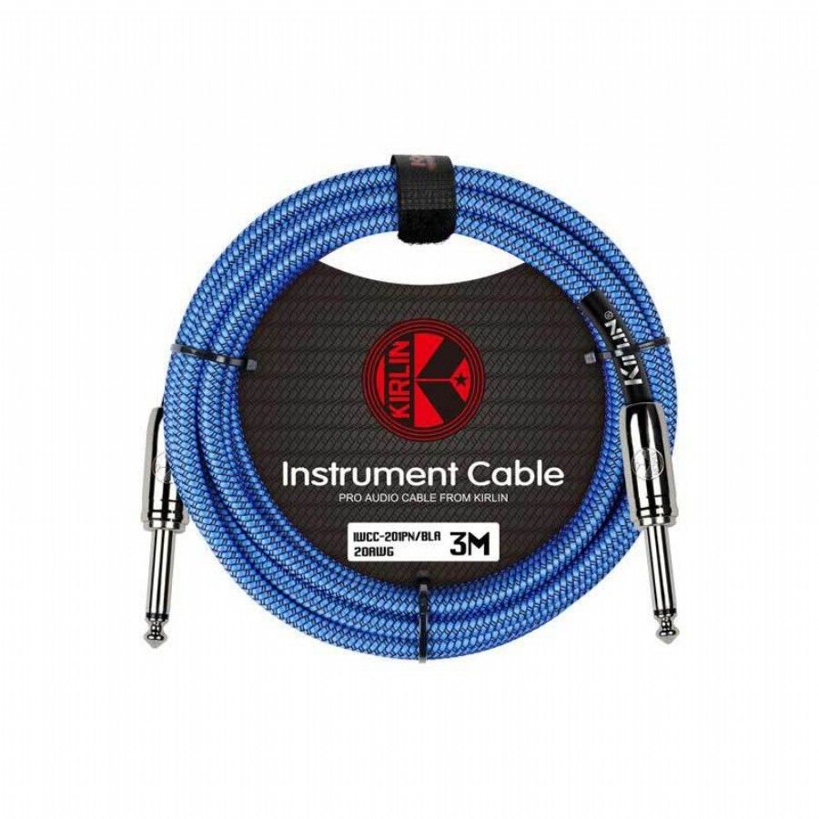 Kirlin IWCX - 201 PN - BL 3 Mt  Mavi Örgülü Enstrüman Kablosu