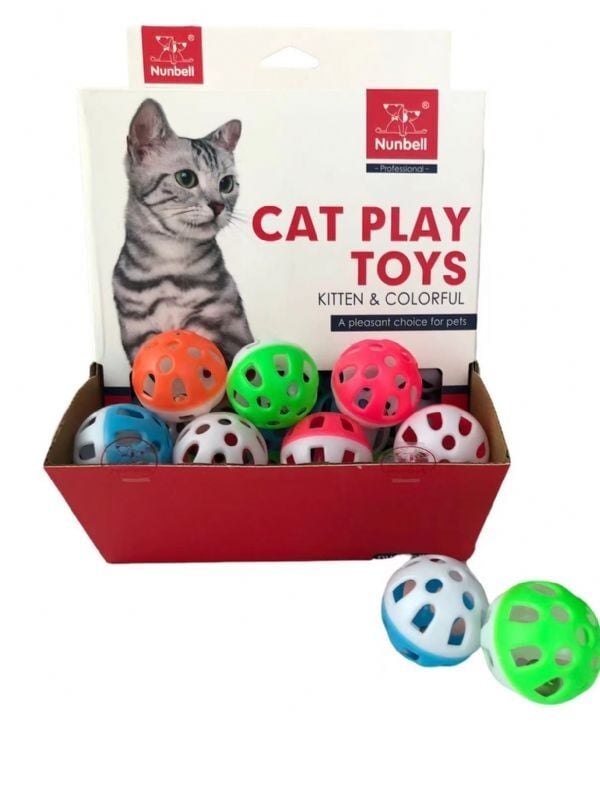 Plastik Renkli Kedi Oyuncak Top Oyuncağı