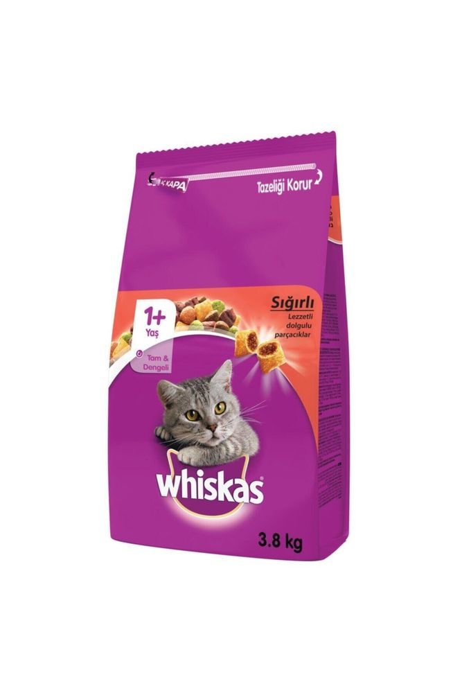 Whiskas Biftekli ve Sebzeli 3.8 kg Yetişkin Kuru Kedi Maması