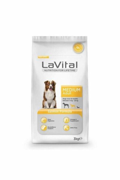 LaVital Medium Adult Somonlu 3 kg Orta Irk Yetişkin Köpek Maması