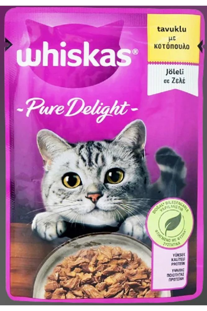 Whiskas Pure Delight Tavuklu 85 gr 28'li Yetişkin Kedi Yaş Maması