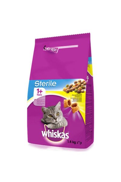 Whiskas Sterile Tavuklu 1.4 kg Kısırlaştırılmış Yetişkin Kuru Kedi Maması
