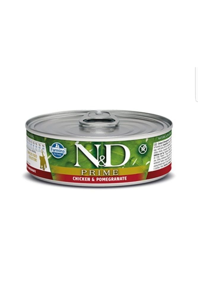 ND Prime Tahılsız Tavuk ve Narlı Yetişkin Kedi Konservesi 70 Gr