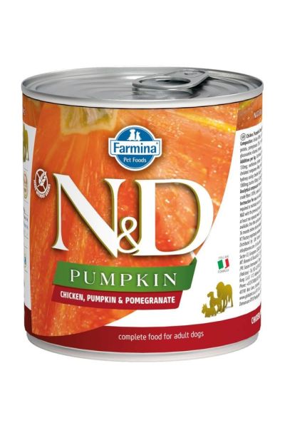 N&D Pumpkin Tavuk Etli Balkabaklı ve Narlı 285 gr Yetişkin Konserve Köpek Maması