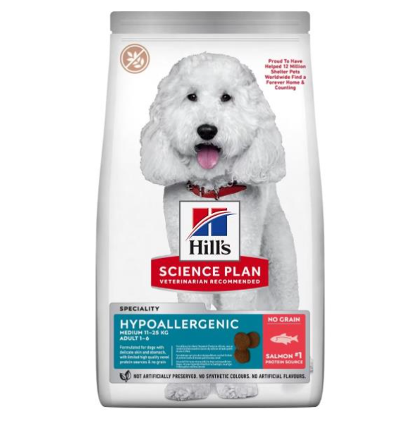 Hill's Hypo-Allergenic Somonlu 2,5 kg Orta Irk Yetişkin Köpek Maması