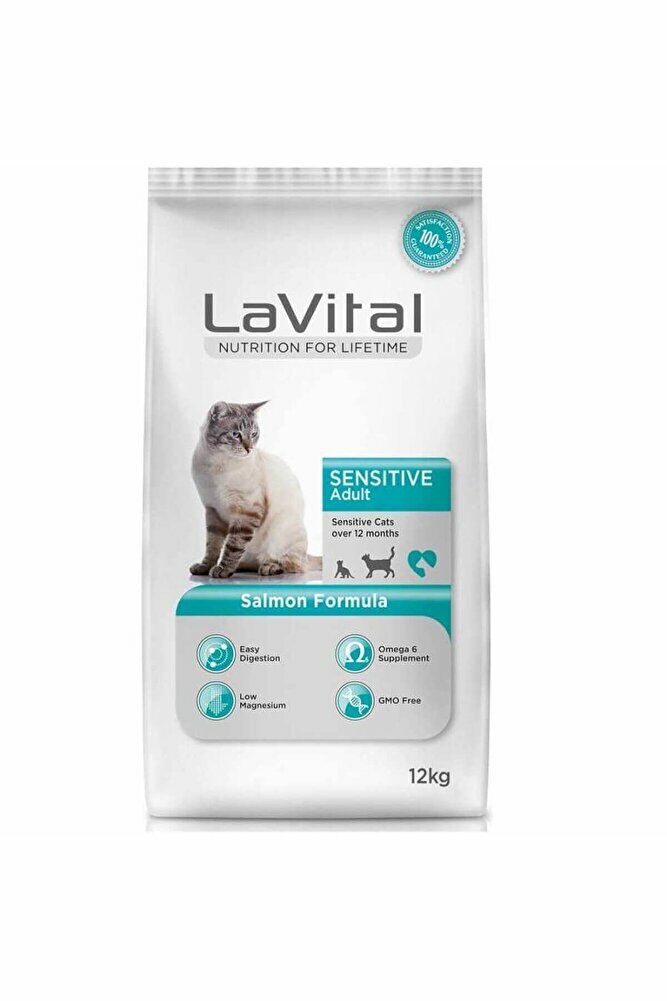 LaVital Sensitive Somonlu 12 kg Yetişkin Kedi Maması