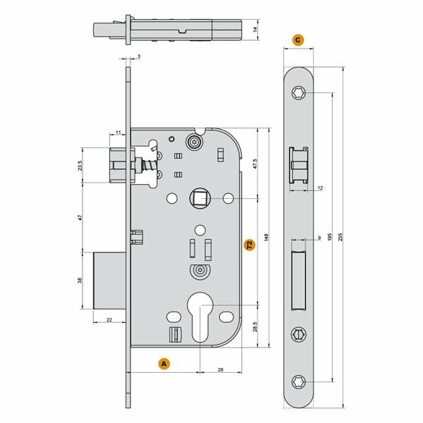 Hafele H50.07 Özel Dilli Klt Pc P.Ç.Mt.50/20mm