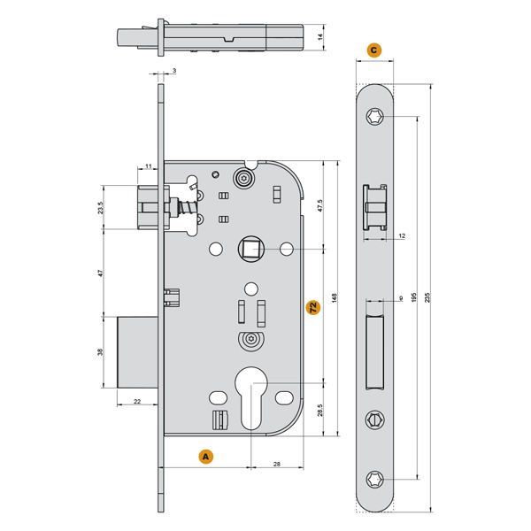 Hafele H50.07 Özel Dilli Klt Wc P.Ç.Mt 50/20mm