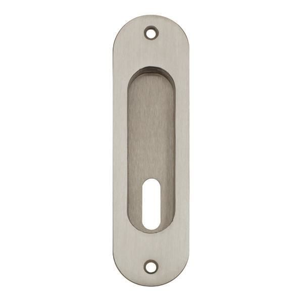 Hafele Oval Oda Tipi Gömme Kulp, Mat Nikel Renk