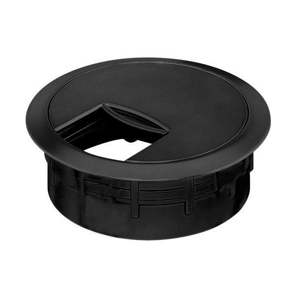 Hafele Kabel Plastik Kablo Kapağı Ø80mm, Mat Siyah Renk