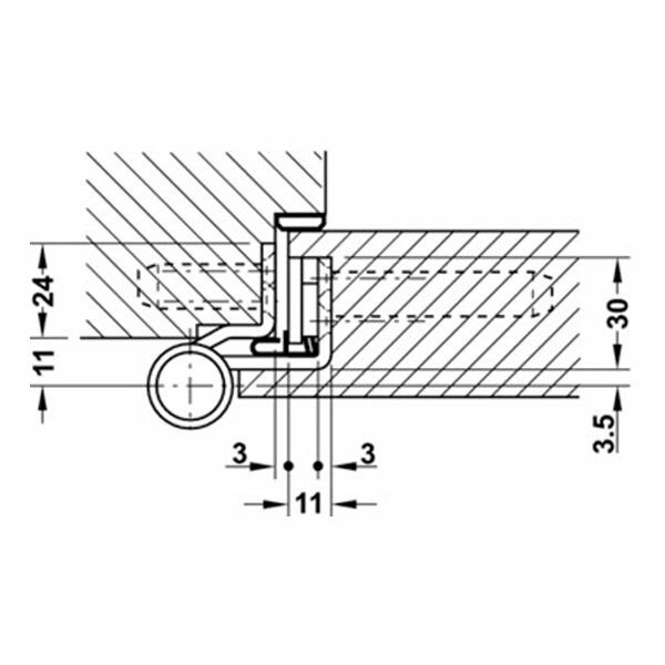 Hafele Yaprak menteşe p.çelik 304 160x30x3mm