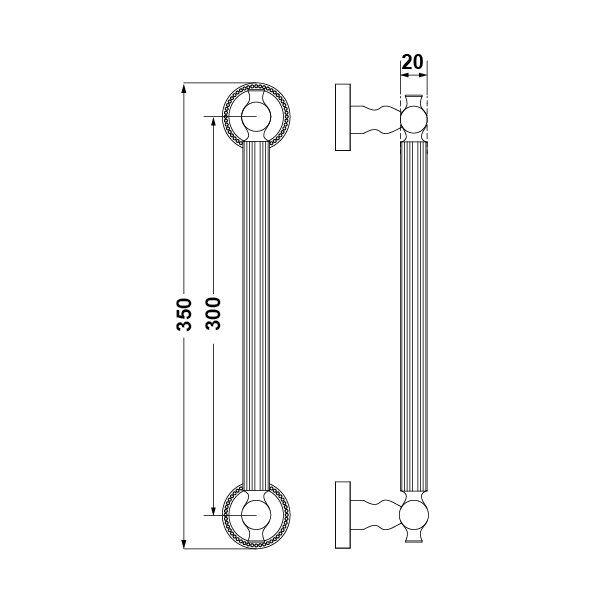 Hafele Çekme Kol Calisto 300cm Antik Bronz