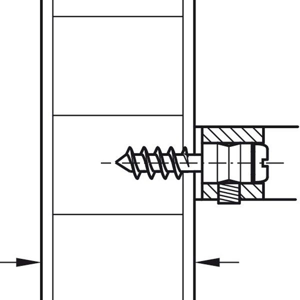 Hafele Bodo/Carlo Çekme Kol Bağlantı Tek Taraflı Bağlantı Elemanı 30-65mm