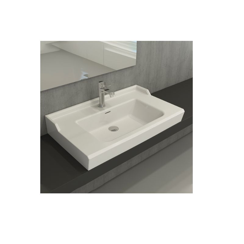 Hafele Banyo Lavabosu Estella 60 600x450mm Parlak Beyaz Renk