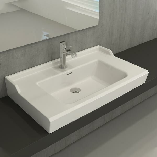 Hafele Banyo Lavabosu Estella 80 800x450mm Parlak Beyaz Renk