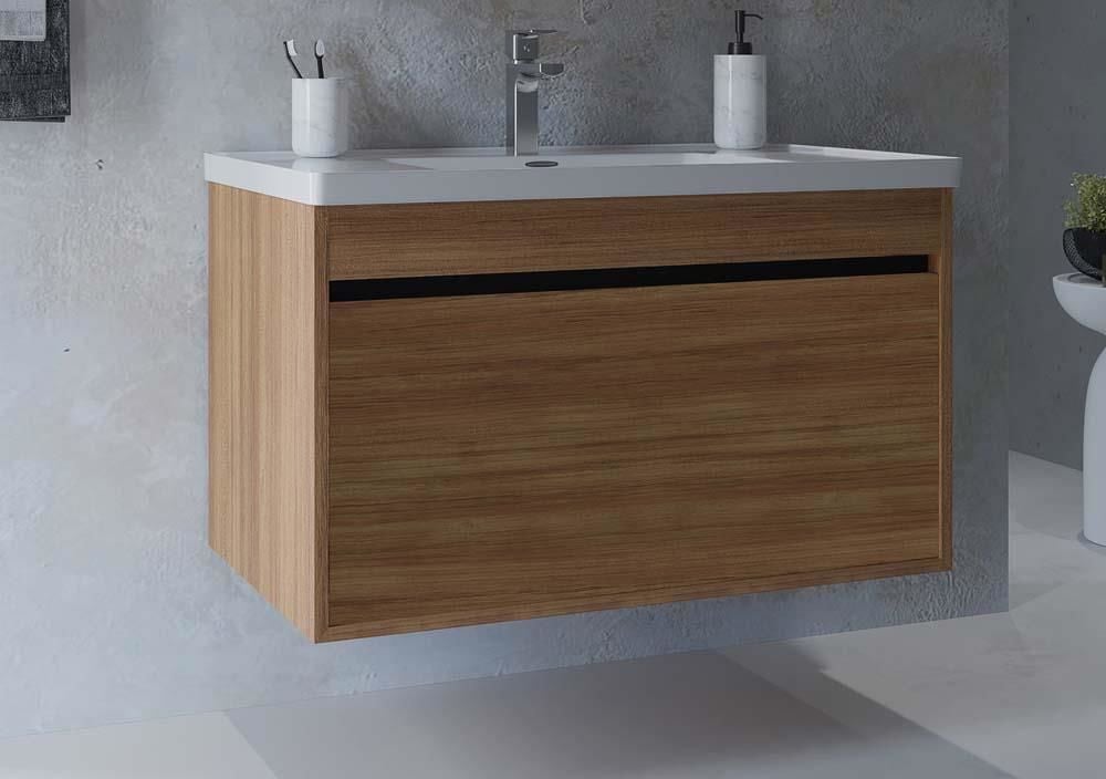 Teta Home Mersin 65 cm Mdf Banyo Lavabolu Alt Dolap Teak
