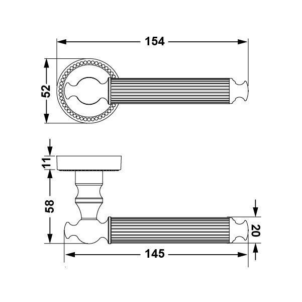 Hafele Kapı Kolu Seti Calisto Barelli Antik Gümüş