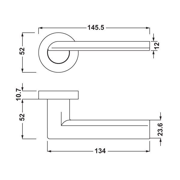Hafele Kapı Kolu Horus Parlak Krom