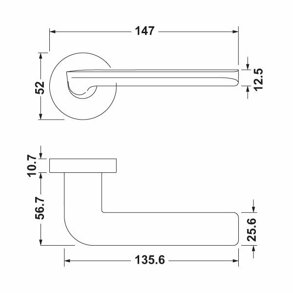 Hafele Kapı Kolu Lyon Parlak Altın