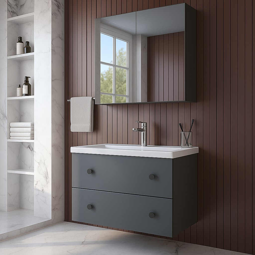 Teta Home Tiflis 65 Cm Mdf Banyo Dolabı Seti