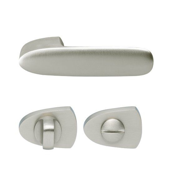 Hafele Kapı Kolu Seti Gemini Banyo WC Mat Nikel