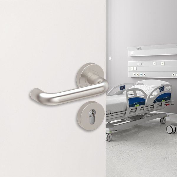 Hafele Kapı Kolu Seti Roland-M WC Paslanmaz Çelik Mat