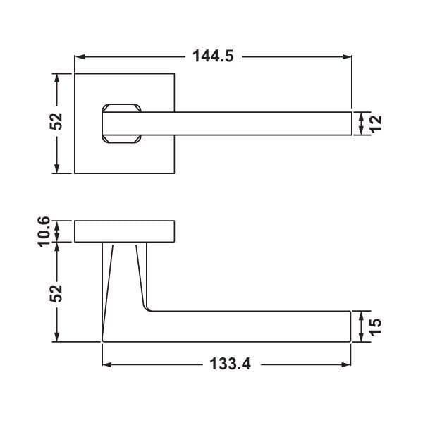 Hafele Kapı Kolu Mod Mat Altın