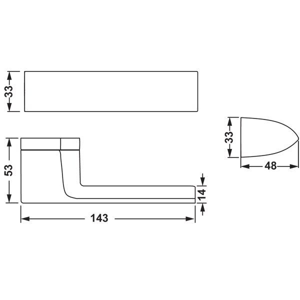 Hafele Kapı Kolu Seti Patty Kol Seti WC Mat Nikel