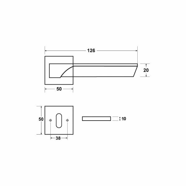 Hafele Kapı Kolu Seti İstanbul Oda Parlak Krom