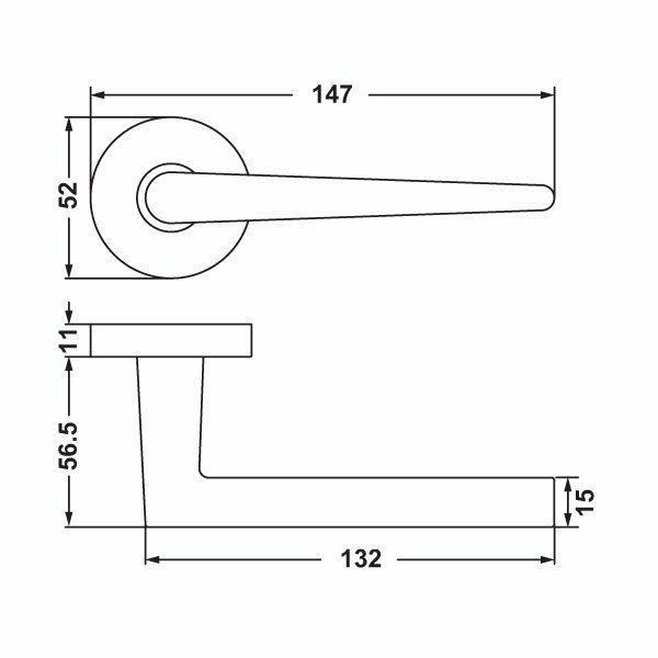 Hafele Kapı Kolu Polly Antrasit