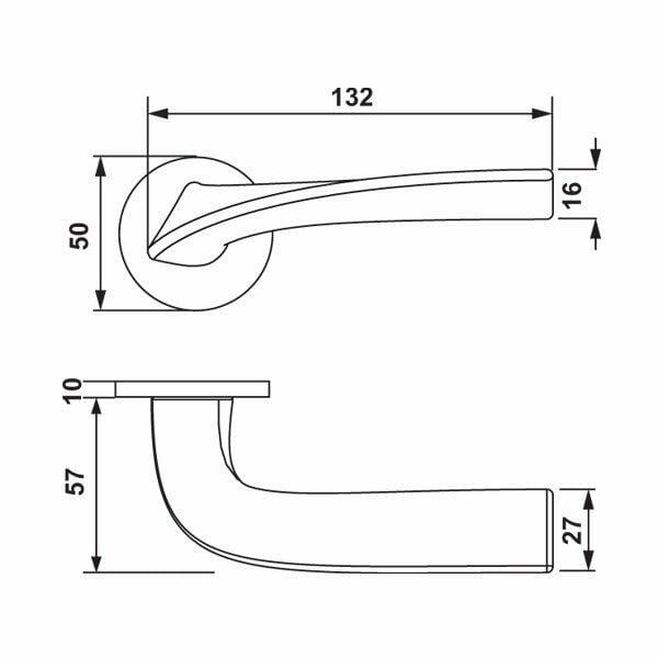 Hafele Kapı Kolu Seti Master Barelli Mat Nikel