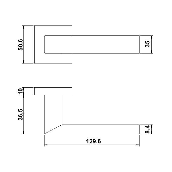Hafele Kapı Kolu Spring Mat Nikel