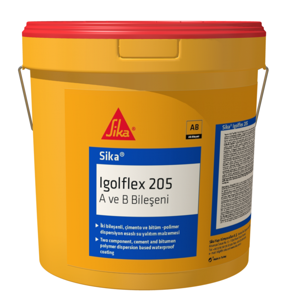 Sika Igolflex-205 İki Bileşenli, Çimento Ve Bitüm Kauçuk Esaslı Su Yalıtım Malzemesi 32 Kg