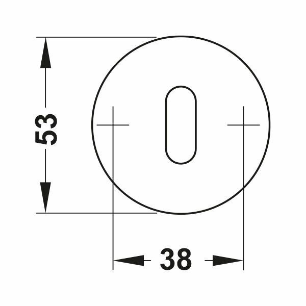 Hafele M-Iı Rozet (Pc) Yuvarlak P.Çelik Mat
