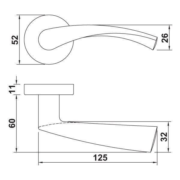 Hafele Kapı Kolu Seti Roland ll-M Barelli Paslanmaz Çelik Mat
