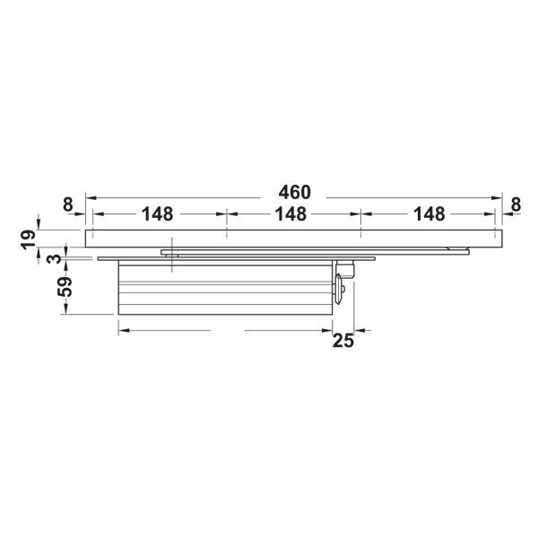 Hafele DCL33 Gizli Kapı Kapatıcı F EN2-4 Gümüş Renk